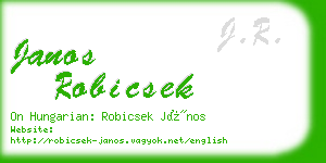 janos robicsek business card